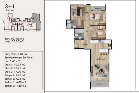Lejlighed i Mersin, Tyrkiet Nr. 111729 - 12