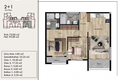 Lejlighed i Mersin, Tyrkiet Nr. 111729 - 13