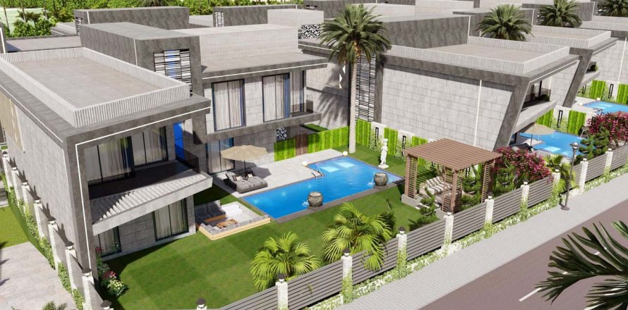 Вилла в Riva Port Villas Side 6+1, Манавгат, Анталья, Турция №147243