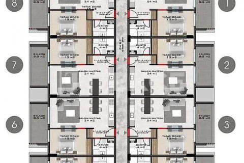 Apartment for sale  in Alanya, Antalya, Turkey, 1 bedroom, 57m2, No. 144170 – photo 8