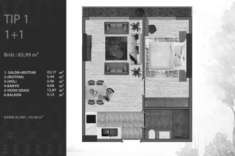 1+1 Wohnung in Istova Green, Kâğıthane, Istanbul, Türkei Nr. 190321 - 2