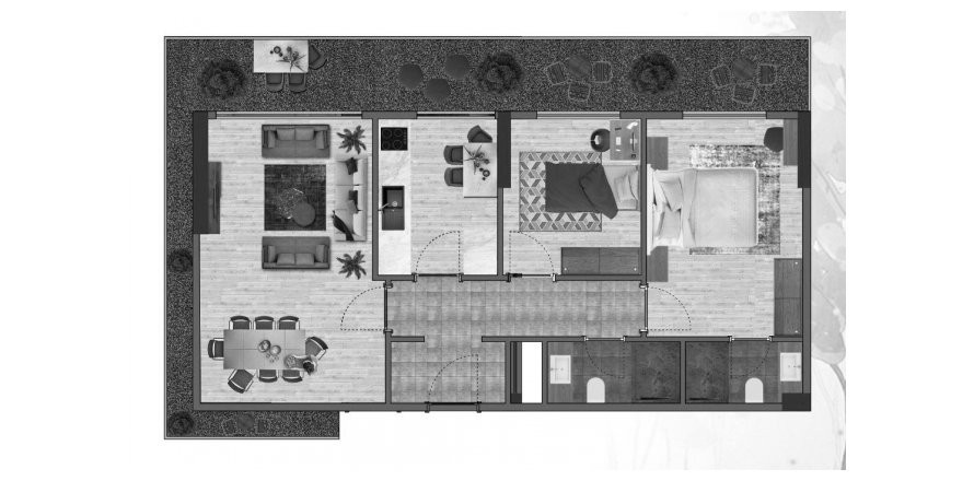 Daire Istova Green 2+1, Kâğıthane, İstanbul, Türkiye №190323