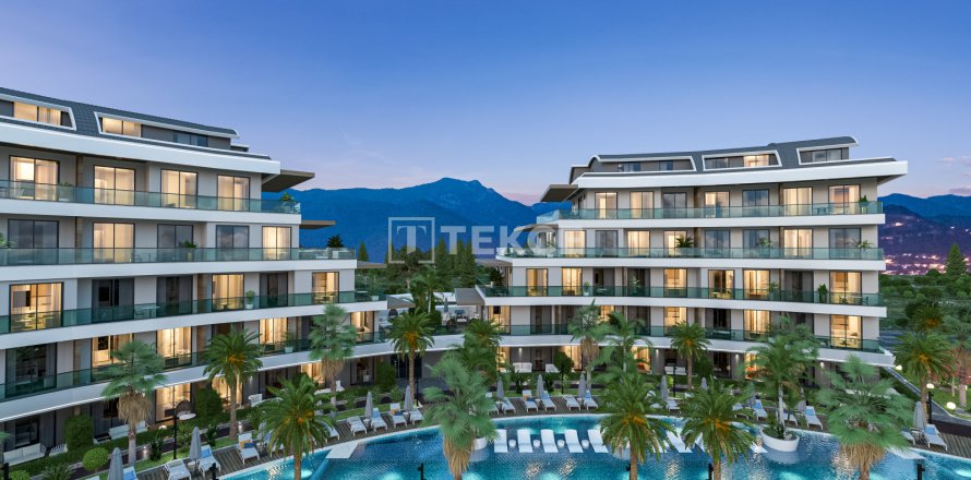 1+1 Lägenhet  i Alanya, Antalya, Turkiet Nr. 117132