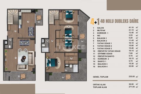 3+1 Wohnung in Alanya, Antalya, Türkei Nr. 184493 - 29