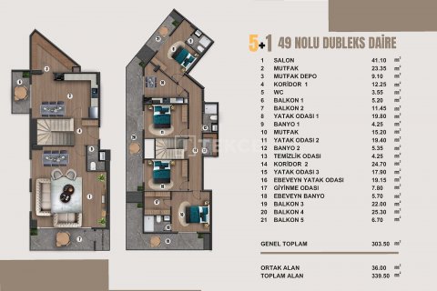 3+1 Wohnung in Alanya, Antalya, Türkei Nr. 184493 - 28