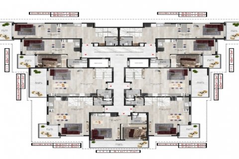 Daire  1+1  Alanya, Antalya, Türkiye №116649 - 21