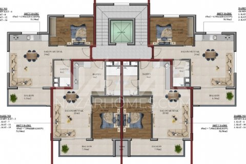 Daire  2+1  Oba, Antalya, Türkiye №116669 - 8