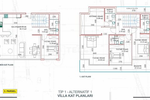 3+1 Villa  i Alanya, Antalya, Tyrkia Nr. 60870 - 19