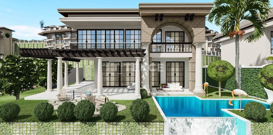 3+1 Villa  i Alanya, Antalya, Tyrkia Nr. 60870