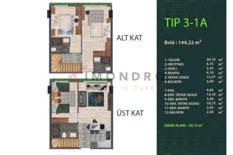 1+1 Leilighet i Kâğıthane, Istanbul, Tyrkia Nr. 192844 - 19