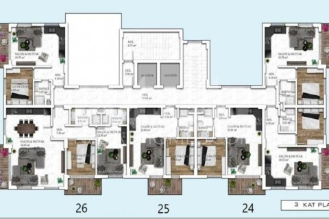 Apartment for sale in Avsallar, Antalya, Turkey, 1 bedroom, 55m2, No. 116664 – photo 22
