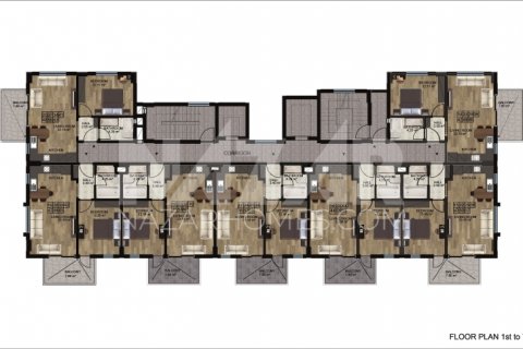 1+1 Lejlighed  i Alanya, Antalya, Tyrkiet Nr. 116730 - 23