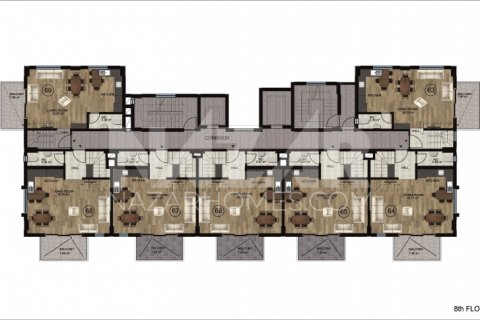 1+1 Lejlighed  i Alanya, Antalya, Tyrkiet Nr. 116730 - 24