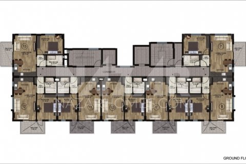 1+1 Lejlighed  i Alanya, Antalya, Tyrkiet Nr. 116730 - 22