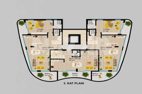 2+1 Wohnung in Alanya, Antalya, Türkei Nr. 116786 - 11