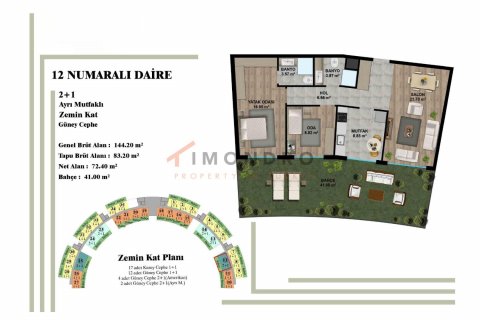 Daire  1+1  Aksu, Antalya, Türkiye №191196 - 14