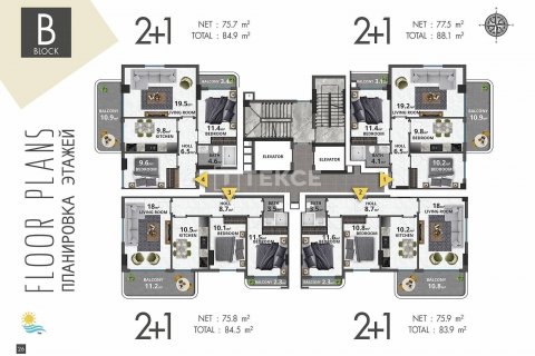 Продажа пентхауса в Аланье, Анталье, Турция 4+1, 215м2, №44069 – фото 2