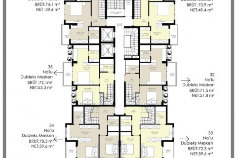 2+1 Lägenhet  i Alanya, Antalya, Turkiet Nr. 113600 - 28