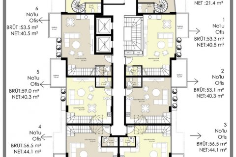 2+1 Lägenhet  i Alanya, Antalya, Turkiet Nr. 113600 - 25
