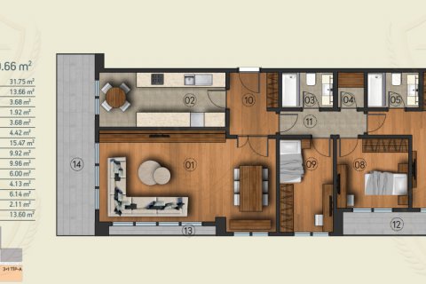 2+1 Lägenhet i Kâğıthane, Istanbul, istanbul, Turkiet Nr. 147822 - 5
