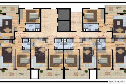 1+1 Lägenhet  i Mahmutlar, Antalya, Turkiet Nr. 116537 - 18