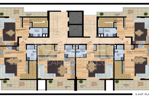 1+1 Lägenhet  i Mahmutlar, Antalya, Turkiet Nr. 116537 - 19