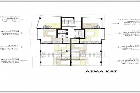 1+1 Lejlighed i Alanya, Antalya, Tyrkiet Nr. 116645 - 12
