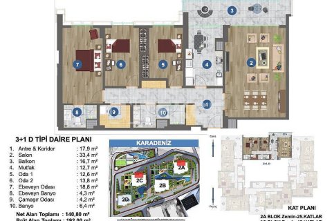 4+1 Leilighet i Yomra, Trabzon, Tyrkia Nr. 45617 - 23
