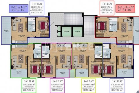 Daire  1+1  Alanya, Antalya, Türkiye №77801 - 7