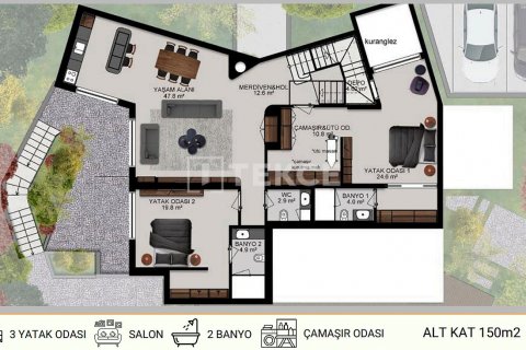 5+2 Villa  i Bodrum, Mugla, Tyrkia Nr. 73670 - 29