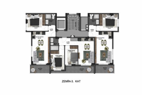 Продажа квартиры в Оба, Анталье, Турция 2 комн., 56м2, №144942 – фото 17