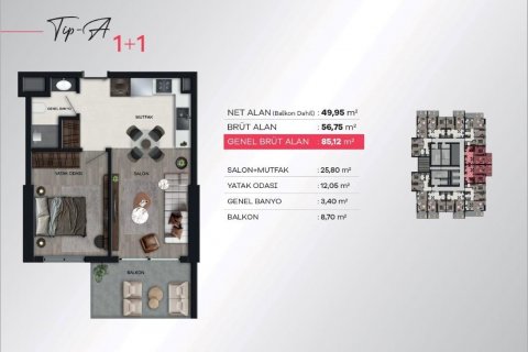 Apartment for sale in Izmir, Turkey, 79m2, No. 144944 – photo 15