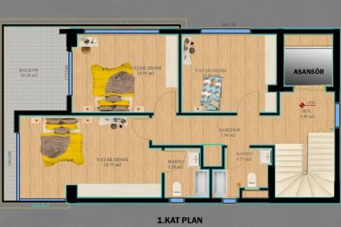 Villa  i Kargicak, Alanya, Antalya, Tyrkia Nr. 114568 - 3