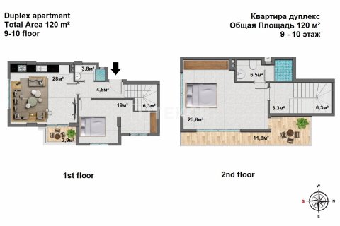 2+1 Leilighet  i Alanya, Antalya, Tyrkia Nr. 117832 - 2