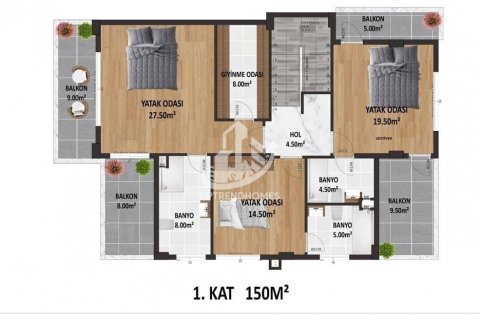 4+1 Villa  i Kargicak, Alanya, Antalya, Tyrkia Nr. 121849 - 28