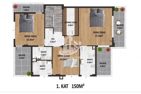 4+1 Villa  i Kargicak, Alanya, Antalya, Tyrkia Nr. 121849 - 30