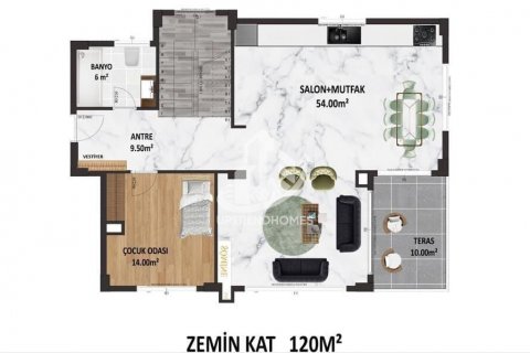 4+1 Villa  i Kargicak, Alanya, Antalya, Tyrkia Nr. 121849 - 29
