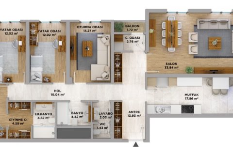 Продажа квартиры  в Авджылар, Стамбуле, Турция 3 комн., 132м2, №113158 – фото 22