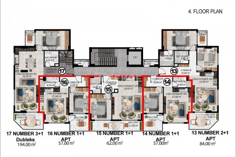 Daire 2+1 Alanya, Antalya, Türkiye №206926 - 21