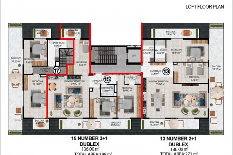 Daire 2+1 Alanya, Antalya, Türkiye №206926 - 20