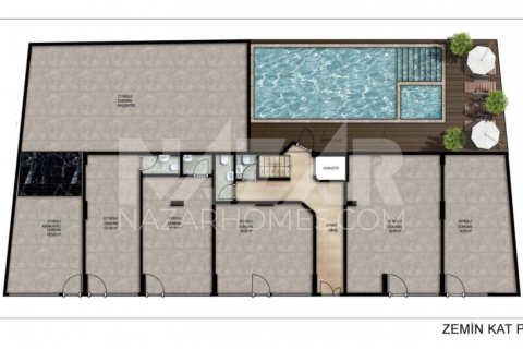 1+1 Lejlighed i Alanya, Antalya, Tyrkiet Nr. 116719 - 20
