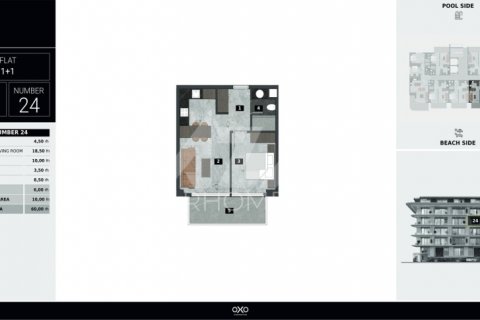 1+1 Lejlighed  i Kestel, Bursa, Tyrkiet Nr. 116756 - 18