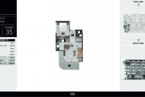 1+1 Lejlighed  i Kestel, Bursa, Tyrkiet Nr. 116756 - 23