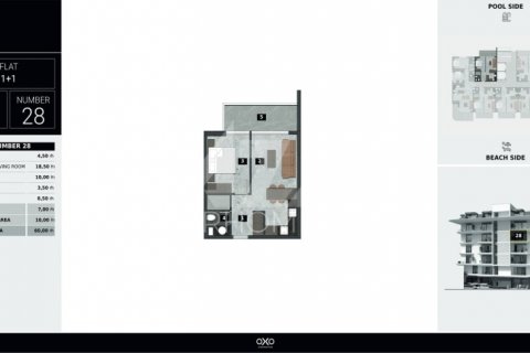 1+1 Lejlighed  i Kestel, Bursa, Tyrkiet Nr. 116756 - 17