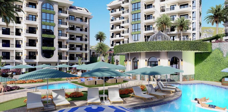 3+1 Leilighet  i Alanya, Antalya, Tyrkia Nr. 211424