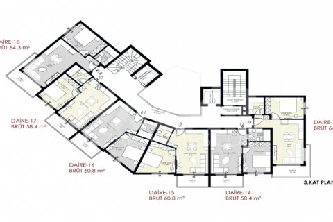 1+1 Wohnung  in Alanya, Antalya, Türkei Nr. 116673 - 11
