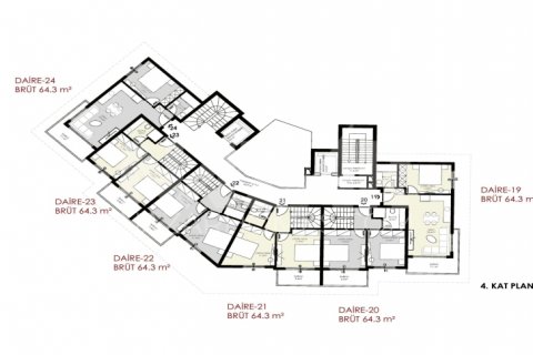 1+1 Wohnung  in Alanya, Antalya, Türkei Nr. 116673 - 12