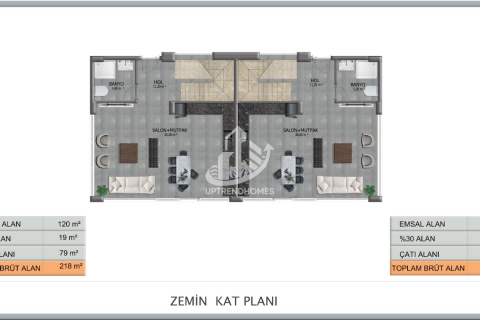 4+1 Villa  in Avsallar, Antalya, Türkei Nr. 130845 - 17