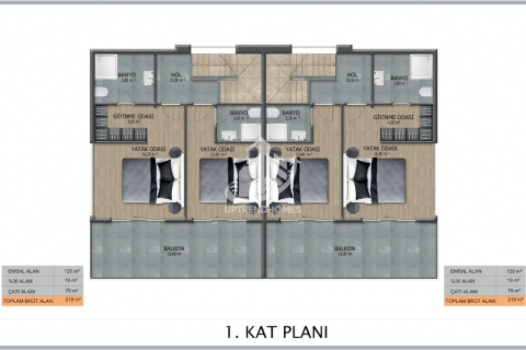 4+1 Villa  in Avsallar, Antalya, Türkei Nr. 130845 - 18