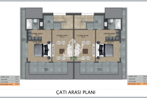 4+1 Villa  in Avsallar, Antalya, Türkei Nr. 130845 - 19